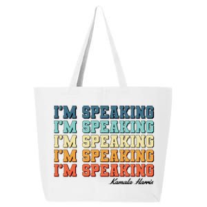 I'm Speaking pattern Kamala Harris Madam Vice President 25L Jumbo Tote