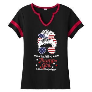 I'm Still A Trump Girl I Make No Apologies Trump 2024 Ladies Halftime Notch Neck Tee