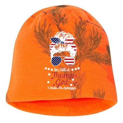 I'm Still A Trump Girl I Make No Apologies Trump 2024 Kati - Camo Knit Beanie