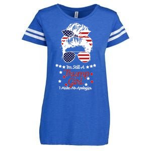 I'm Still A Trump Girl I Make No Apologies Trump 2024 Enza Ladies Jersey Football T-Shirt