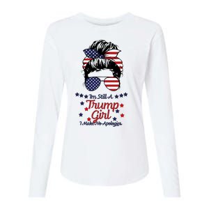 I'm Still A Trump Girl I Make No Apologies Trump 2024 Womens Cotton Relaxed Long Sleeve T-Shirt