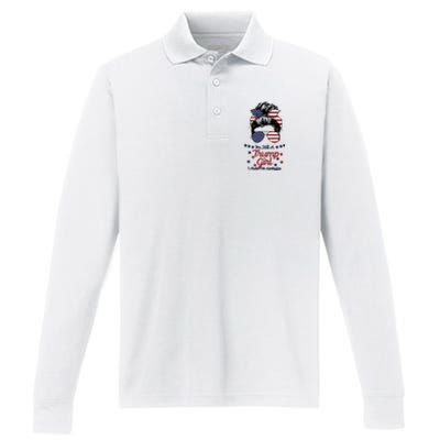 I'm Still A Trump Girl I Make No Apologies Trump 2024 Performance Long Sleeve Polo