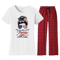 I'm Still A Trump Girl I Make No Apologies Trump 2024 Women's Flannel Pajama Set