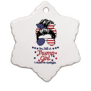 I'm Still A Trump Girl I Make No Apologies Trump 2024 Ceramic Star Ornament