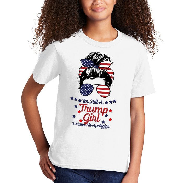I'm Still A Trump Girl I Make No Apologies Trump 2024 Kids T-Shirt