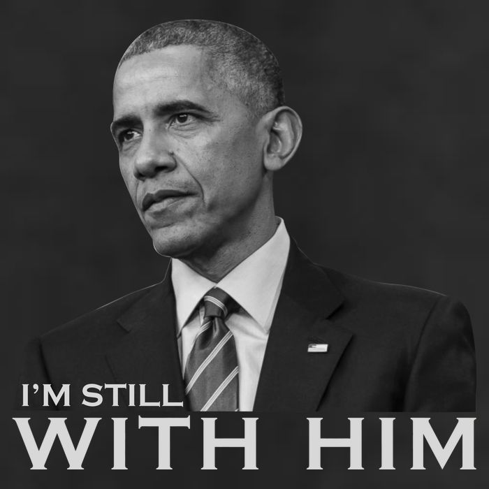 I'm Still With Him President Barack Obama Anti Trump 7 Panel Mesh Trucker Snapback Hat