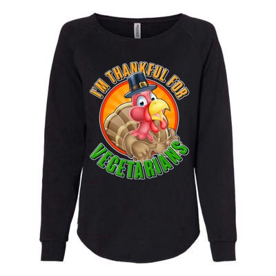 I'm Thankful For Vegetarians Funny Thanksgiving Womens California Wash Sweatshirt