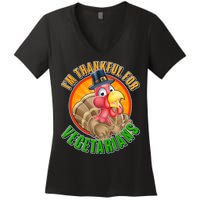 I'm Thankful For Vegetarians Funny Thanksgiving Women's V-Neck T-Shirt