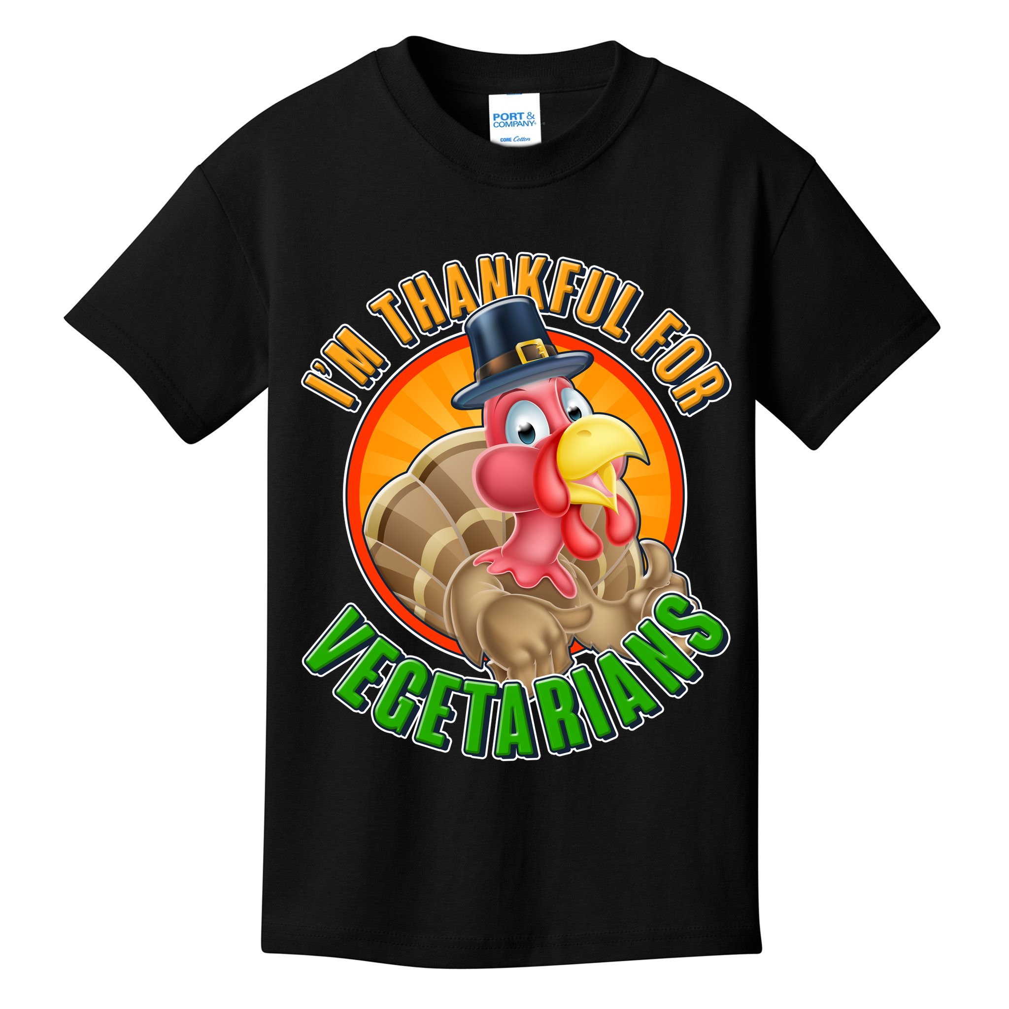 I'm Thankful For Vegetarians Funny Thanksgiving Kids T-Shirt