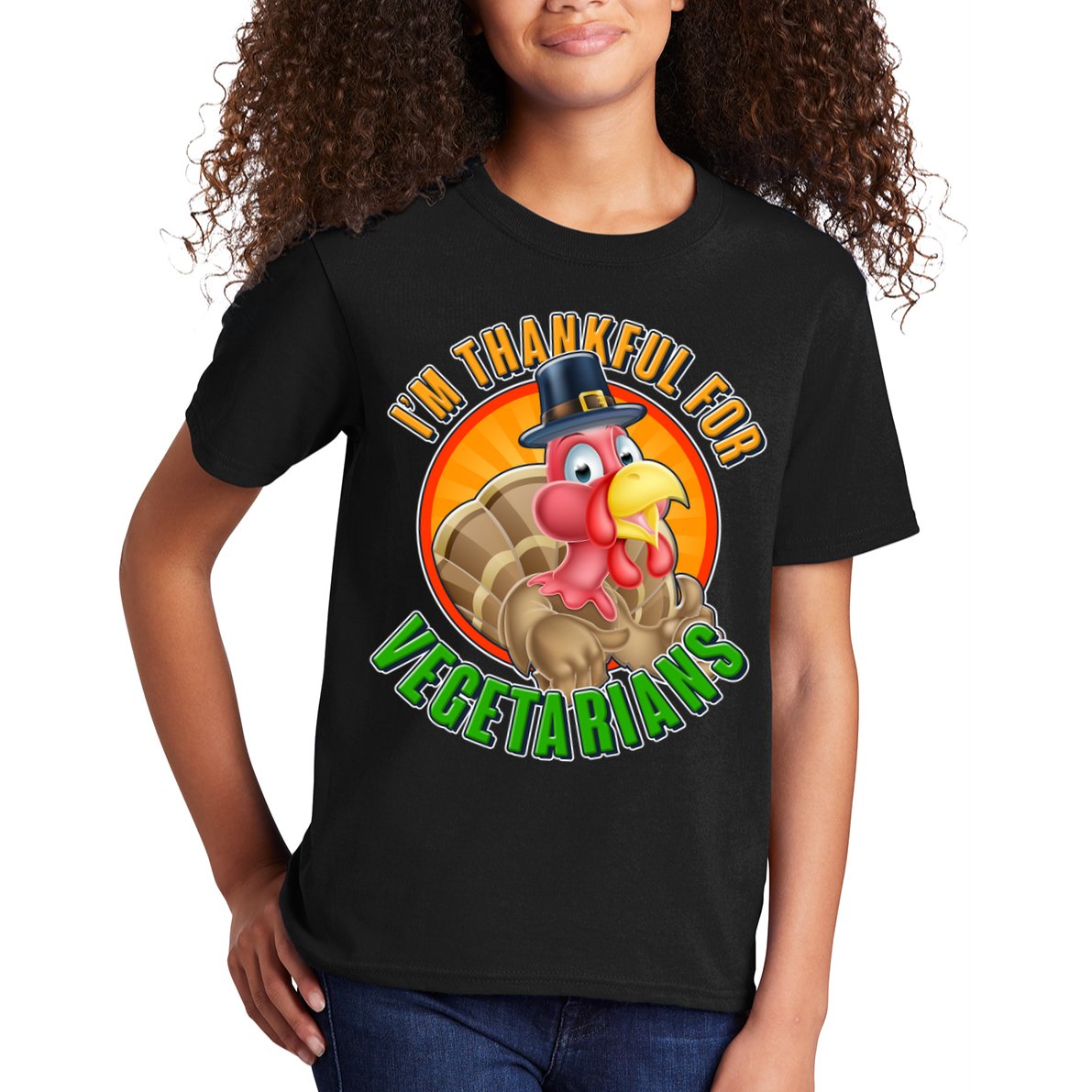 I'm Thankful For Vegetarians Funny Thanksgiving Kids T-Shirt
