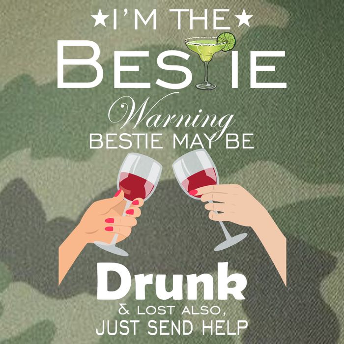 I'm The Bestie Warning Drunk Lost Just Send Help Legacy Tie Dye Trucker Hat