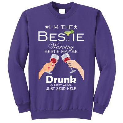 I'm The Bestie Warning Drunk Lost Just Send Help Sweatshirt