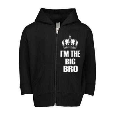 I'm The Big Bro Toddler Zip Fleece Hoodie