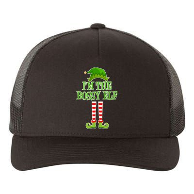 I'm The Bossy Elf Matching Family Christmas Yupoong Adult 5-Panel Trucker Hat