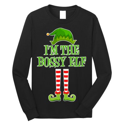 I'm The Bossy Elf Matching Family Christmas Long Sleeve Shirt