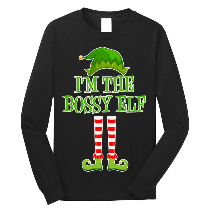 I'm The Bossy Elf Matching Family Christmas Long Sleeve Shirt