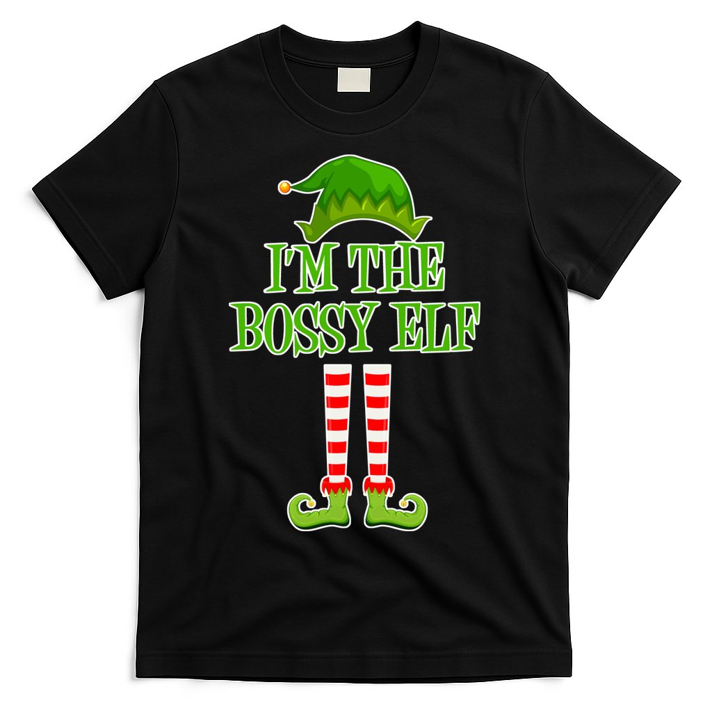 I'm The Bossy Elf Matching Family Christmas T-Shirt