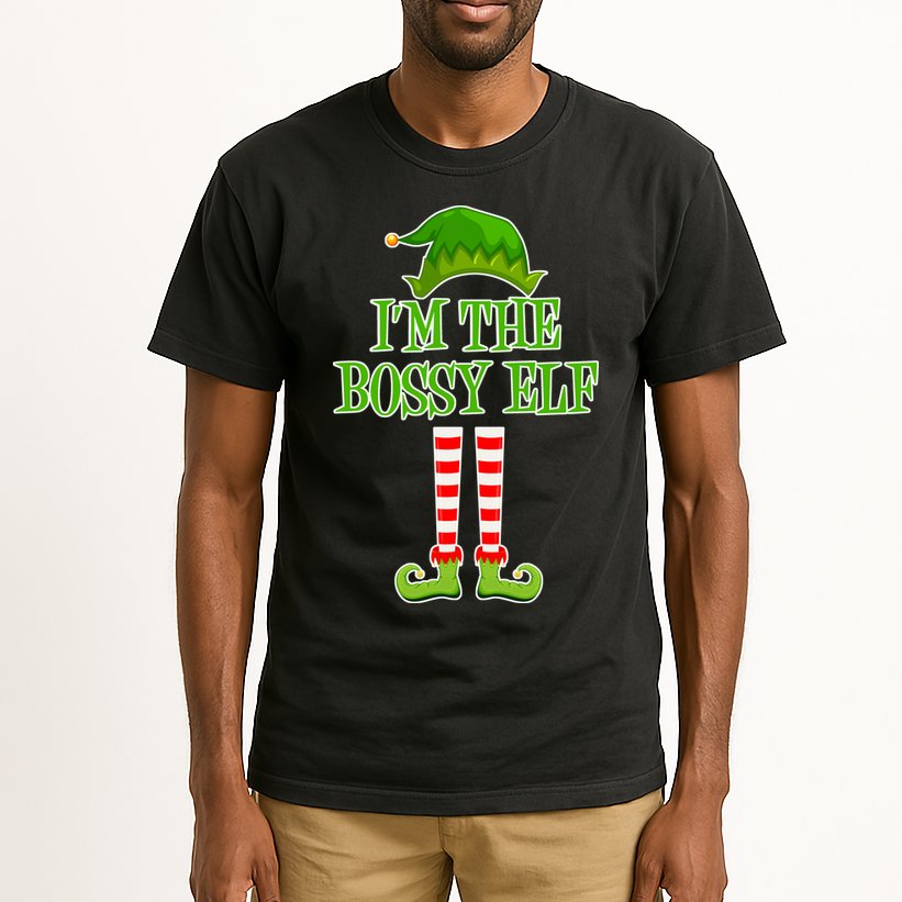 I'm The Bossy Elf Matching Family Christmas Tall T-Shirt