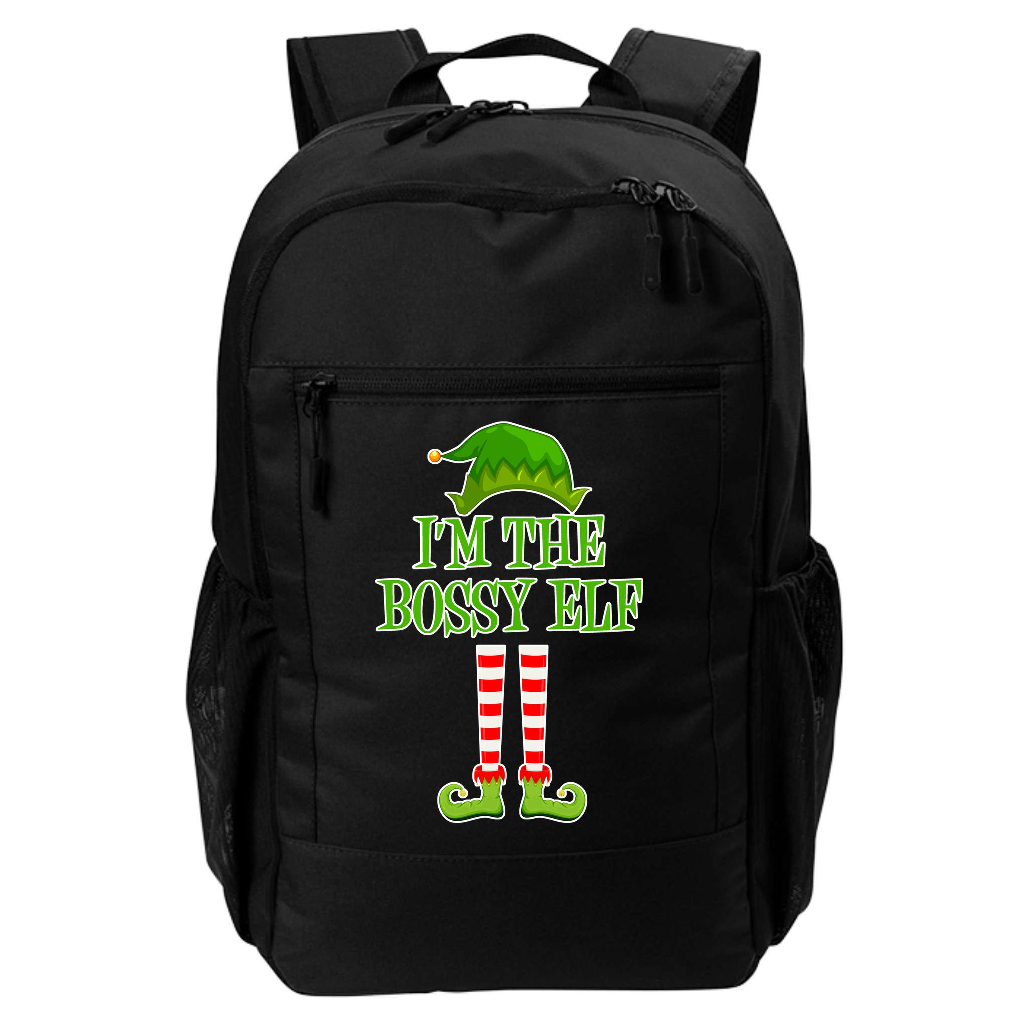 I'm The Bossy Elf Matching Family Christmas Backpack