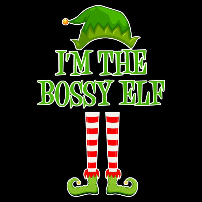 I'm The Bossy Elf Matching Family Christmas Sustainable Bucket Hat