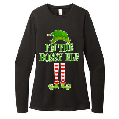 I'm The Bossy Elf Matching Family Christmas Womens CVC Long Sleeve Shirt