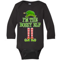 I'm The Bossy Elf Matching Family Christmas Baby Long Sleeve Bodysuit