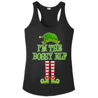 I'm The Bossy Elf Matching Family Christmas Ladies PosiCharge Competitor Racerback Tank