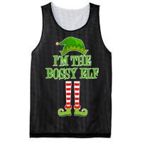 I'm The Bossy Elf Matching Family Christmas Mesh Reversible Basketball Jersey Tank