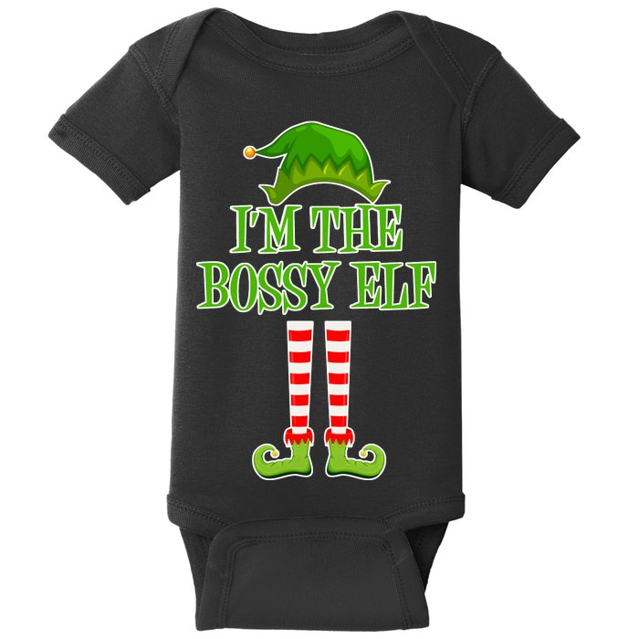 I'm The Bossy Elf Matching Family Christmas Baby Bodysuit