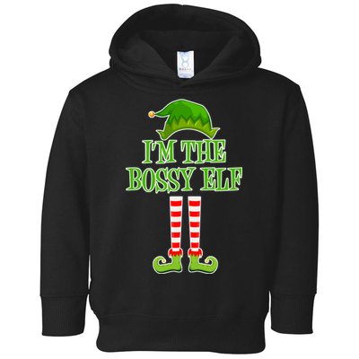 I'm The Bossy Elf Matching Family Christmas Toddler Hoodie