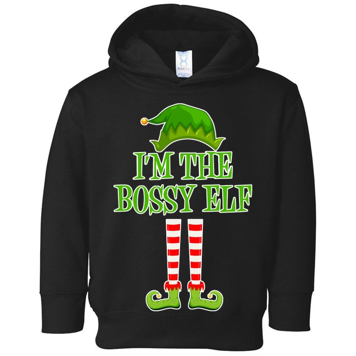 I'm The Bossy Elf Matching Family Christmas Toddler Hoodie