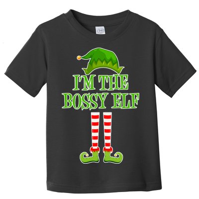 I'm The Bossy Elf Matching Family Christmas Toddler T-Shirt