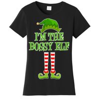 I'm The Bossy Elf Matching Family Christmas Women's T-Shirt