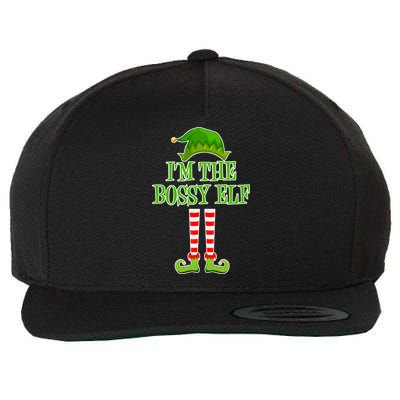 I'm The Bossy Elf Matching Family Christmas Wool Snapback Cap