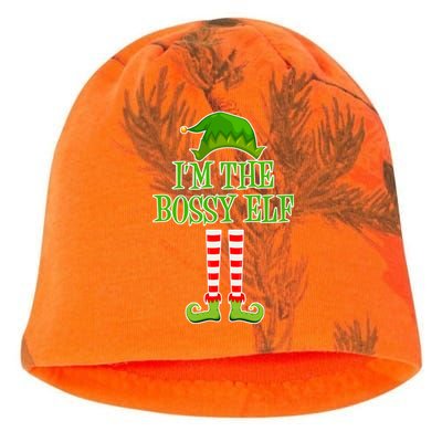 I'm The Bossy Elf Matching Family Christmas Kati - Camo Knit Beanie