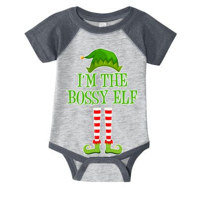 I'm The Bossy Elf Matching Family Christmas Infant Baby Jersey Bodysuit