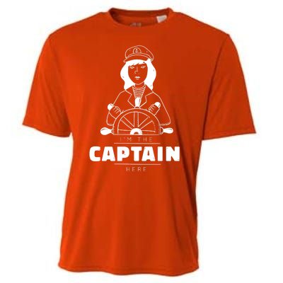 I'm The Captain Here Cooling Performance Crew T-Shirt