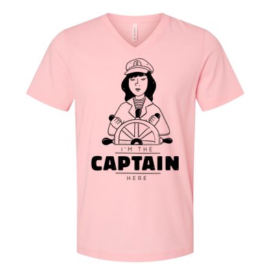 I'm The Captain Here V-Neck T-Shirt