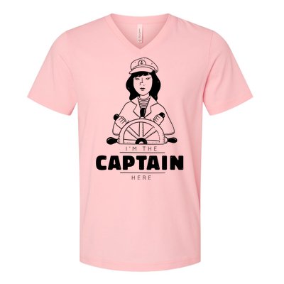 I'm The Captain Here V-Neck T-Shirt