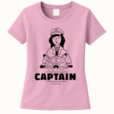 I'm The Captain Here Womens T-Shirt