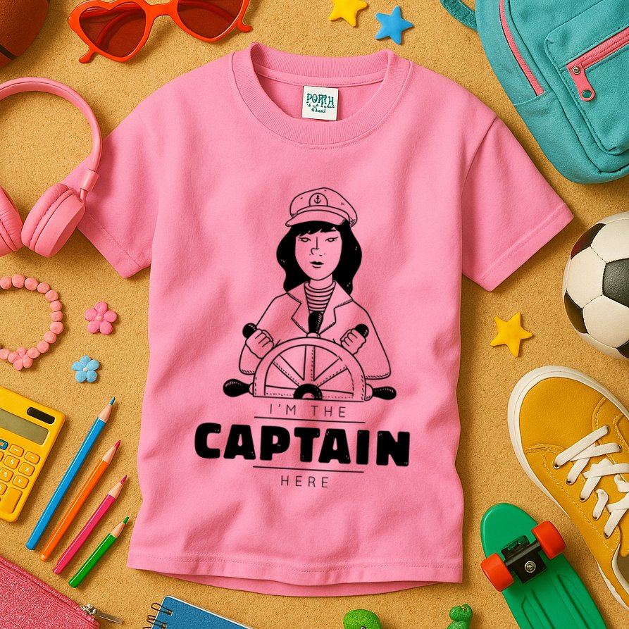 I'm The Captain Here Kids T-Shirt