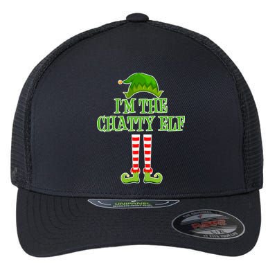 I'm The Chatty Elf Matching Family Christmas Flexfit Unipanel Trucker Cap