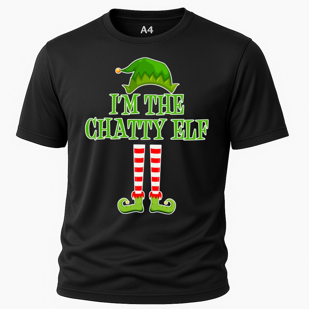 I'm The Chatty Elf Matching Family Christmas Cooling Performance Crew T-Shirt