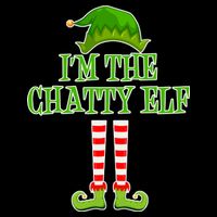 I'm The Chatty Elf Matching Family Christmas Sustainable Bucket Hat