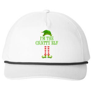 I'm The Chatty Elf Matching Family Christmas Snapback Five-Panel Rope Hat