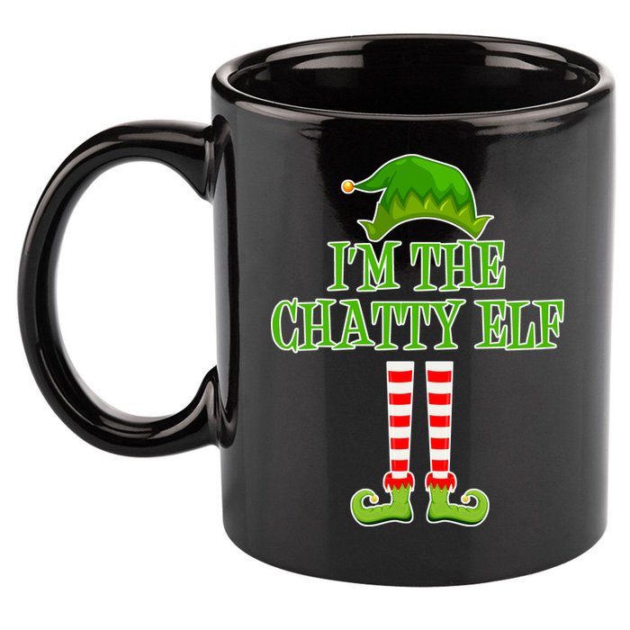 I'm The Chatty Elf Matching Family Christmas 11oz C Handle Ceramic Mug