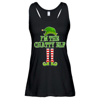 I'm The Chatty Elf Matching Family Christmas Ladies Essential Flowy Tank