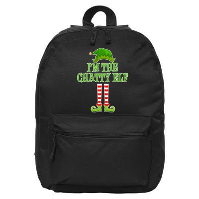 I'm The Chatty Elf Matching Family Christmas 16 in Basic Backpack