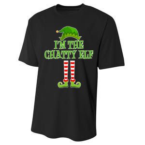 I'm The Chatty Elf Matching Family Christmas Performance Sprint T-Shirt