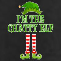 I'm The Chatty Elf Matching Family Christmas 25L Jumbo Tote